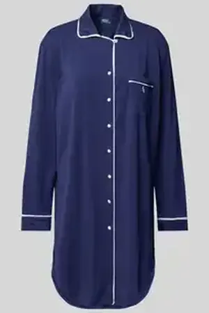 Ralph Lauren Nachthemd met logostitching en borstzak
