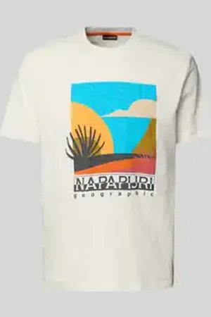 Napapijri T-shirt met labelprint, model 