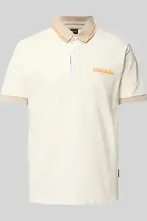Napapijri Slim fit poloshirt met labelprint
