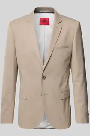 HUGO BOSS Slim fit 2-knoops colbert met reverskraag, model 
