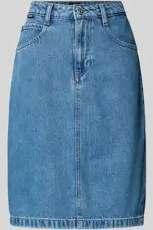 HUGO BOSS Knielange jeansrok in 5-pocketmodel, model 