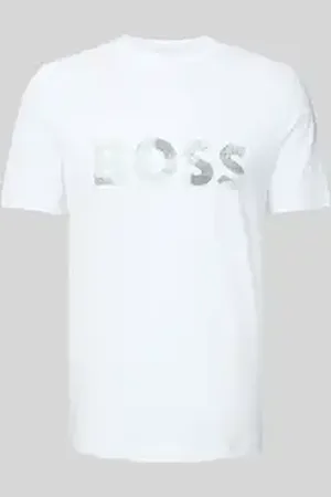 HUGO BOSS T-shirt met logoprint en ronde hals