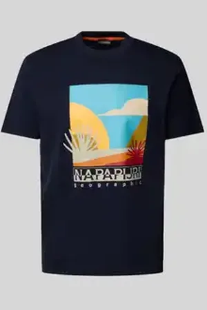 Napapijri T-shirt met labelprint, model 