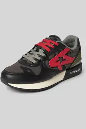 Replay Sneakers met labeldetails, model 