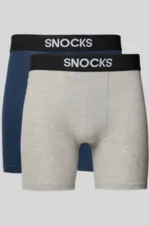 Snocks Boxershort met elastische band met label
