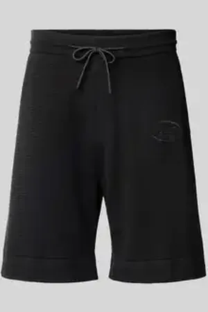 HUGO BOSS Sweatshorts met labelstitching, model 