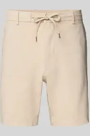 HUGO BOSS Regular tapered fit korte broek met tunnelkoord, model 
