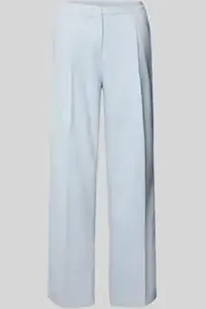 Opus Stoffen broek met persplooien en steekzakken, model 