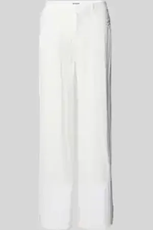 Weekday Straight leg stoffen broek in kreuklook, model 