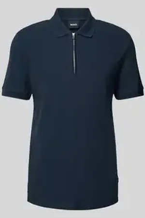 HUGO BOSS Regular fit poloshirt met ritssluiting, model 