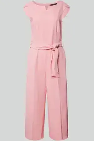 Betty Barclay Jumpsuit met strikceintuur en serafinohals