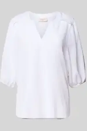 Freequent Relaxed fit linnen blouse met tuniekkraag, model 