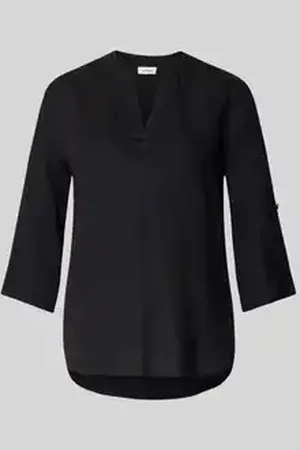 QS by s.Oliver Regular fit blousetop van mix van linnen en viscose