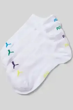 PUMA Sneakersokken met labeldetail in een set van 4 paar