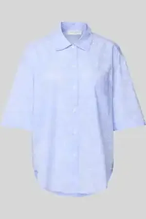 Christian Berg Pyjamabovendeel met kentkraag en knoopsluiting