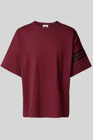 adidas T-shirt met geribde ronde hals