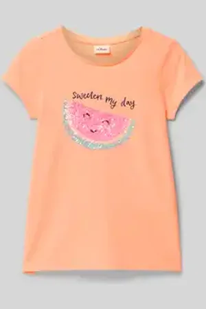 QS by s.Oliver T-shirt in A-lijn van puur katoen