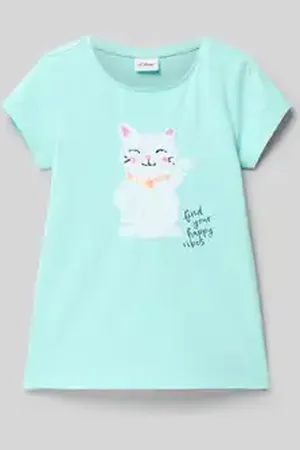 QS by s.Oliver T-shirt in A-lijn van puur katoen