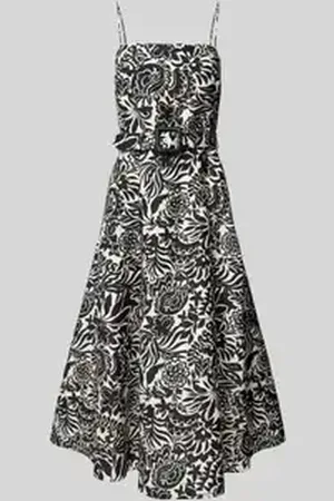 Ralph Lauren Knielange cocktailjurk met riem