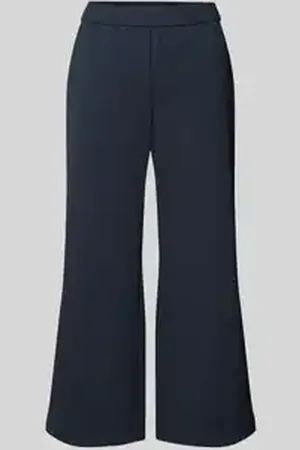 Brax Wide leg stoffen broek met elastische band, model 
