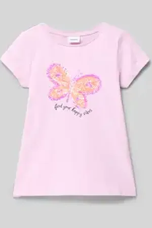 QS by s.Oliver T-shirt in A-lijn van puur katoen