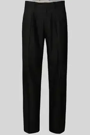 JACK & JONES Loose fit stoffen broek met bandplooien model 