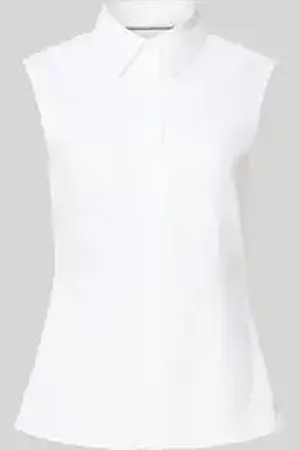 HUGO BOSS Slim fit blousetop met platte kraag, model 