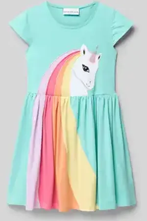 DANAMADE T-shirtjurk met ronde hals en kapmouwen