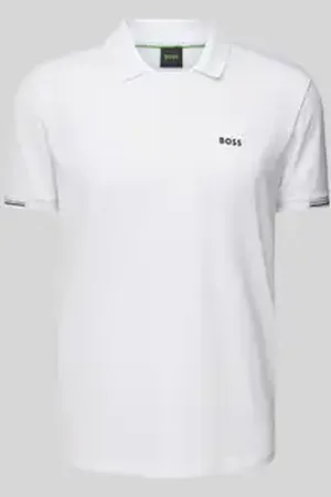 HUGO BOSS Slim fit poloshirt met labelopschrift, model 