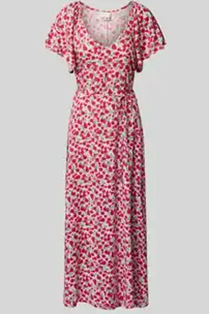Ichi Midi-jurk met strikceintuur, model 