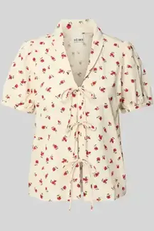 Ichi Regular fit blouse met vetersluiting, model 
