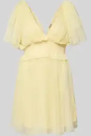 Lace & Beads Cocktailjurk met V-hals en tailleband