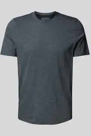 McNeal T-shirt met geribde ronde hals