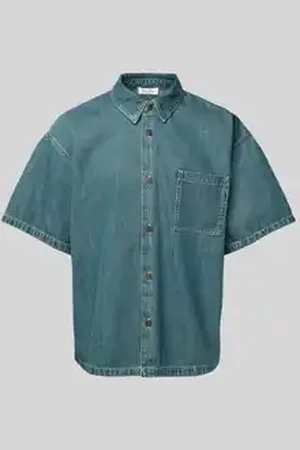 American Vintage Vrijetijdsoverhemd in denimlook, model 
