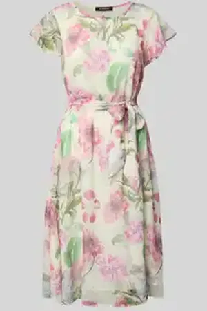 More & More Midi-jurk met strikceintuur