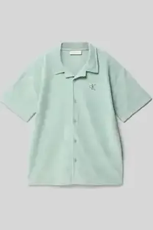 Calvin Klein Vrijetijdsoverhemd van badstof met logostitching