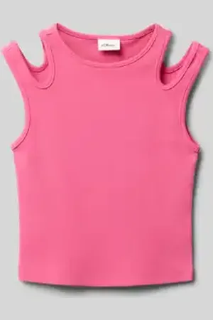 QS by s.Oliver Slim fit tanktop met cut-outs