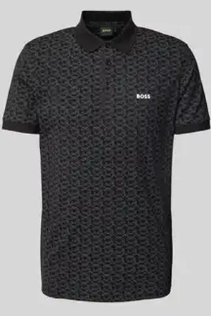 HUGO BOSS Regular fit poloshirt met labelprint, model 