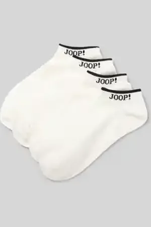 JOOP! Sneakersokken met labeldetail in een set van 4 paar