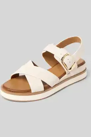 Inuovo Sandalen van leer met gladde zool