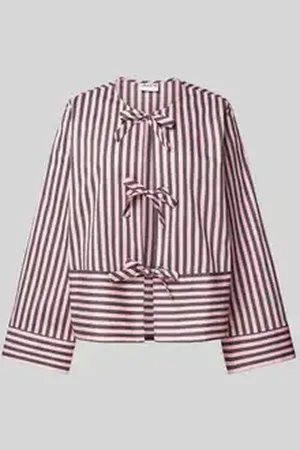 Jake*s Relaxed fit blouse met vetersluiting