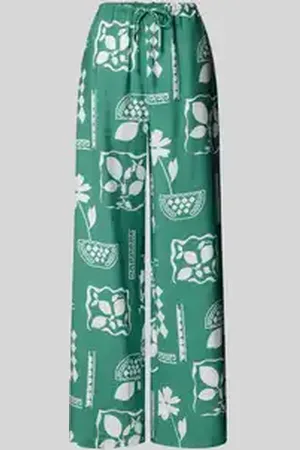 Ichi Stoffen broek met elastische band, model 