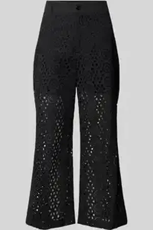 Liu Jo Wide leg broek met broderie anglaise