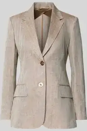 Max Mara Slim fit blazer van linnen met klepzakken