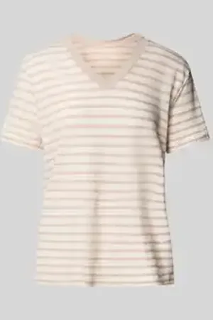 Schiesser T-shirt met geribde V-hals