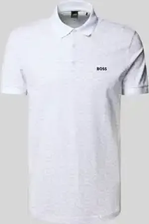 HUGO BOSS Regular fit poloshirt met labelprint, model 
