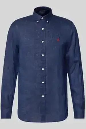 Ralph Lauren Slim fit linnen overhemd met logostitching
