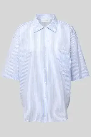 Christian Berg Blouse met borstzak en afgeronde zoom