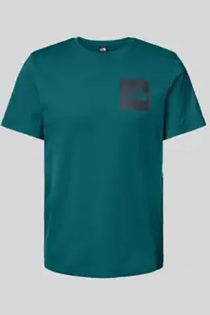 The North Face T-shirt met geribde ronde hals