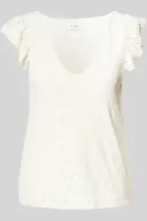 VILA Blousetop met broderie anglaise, model 